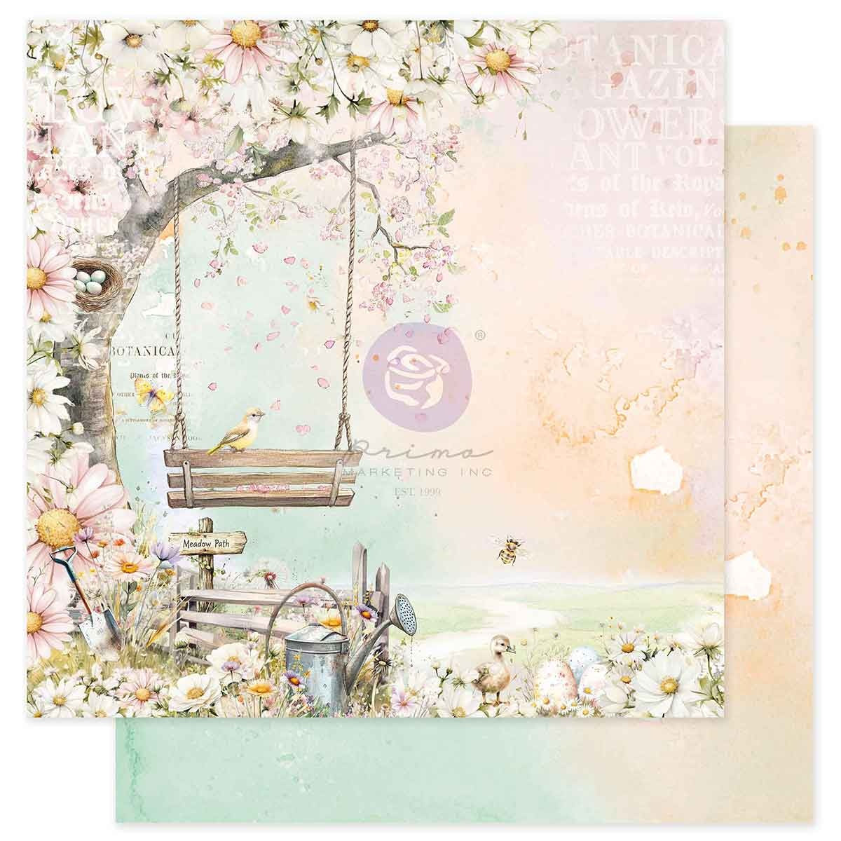 Prima - Among the wildflowers - Meadow Path  -  12 x 12"