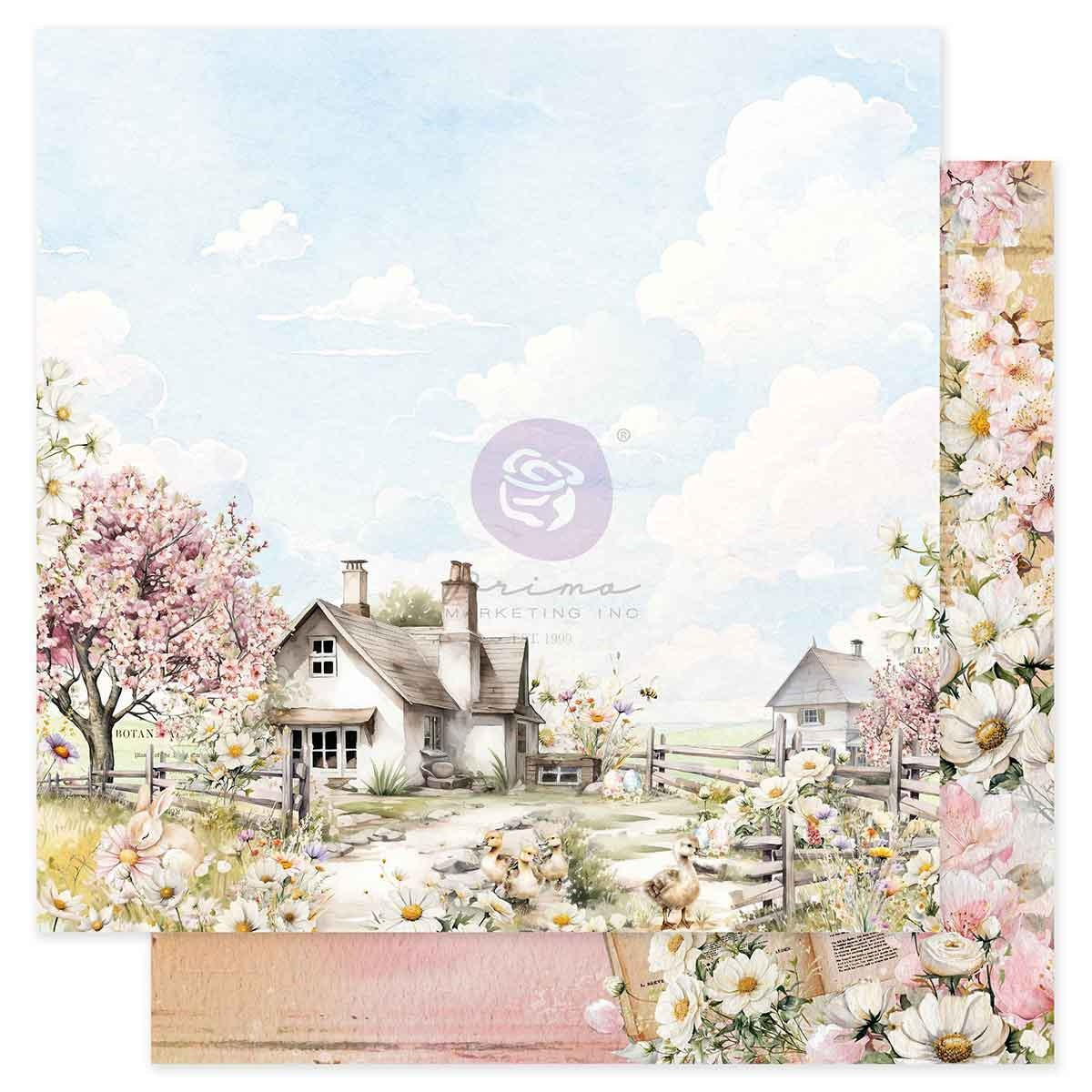 Prima - Among the wildflowers - In full bloom  -  12 x 12"