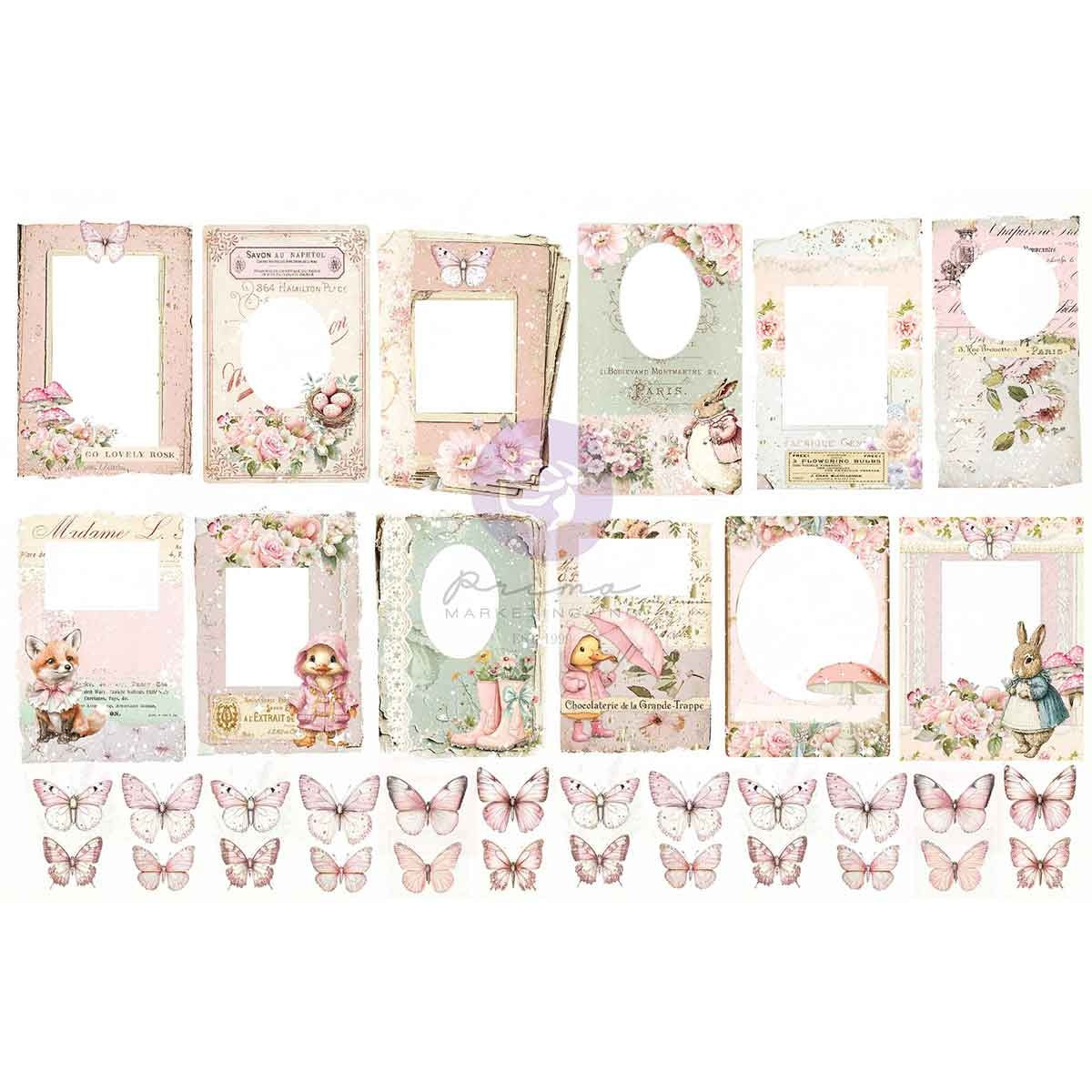 Prima - Sweet Spring - Ephemera - Butterflies and Frames