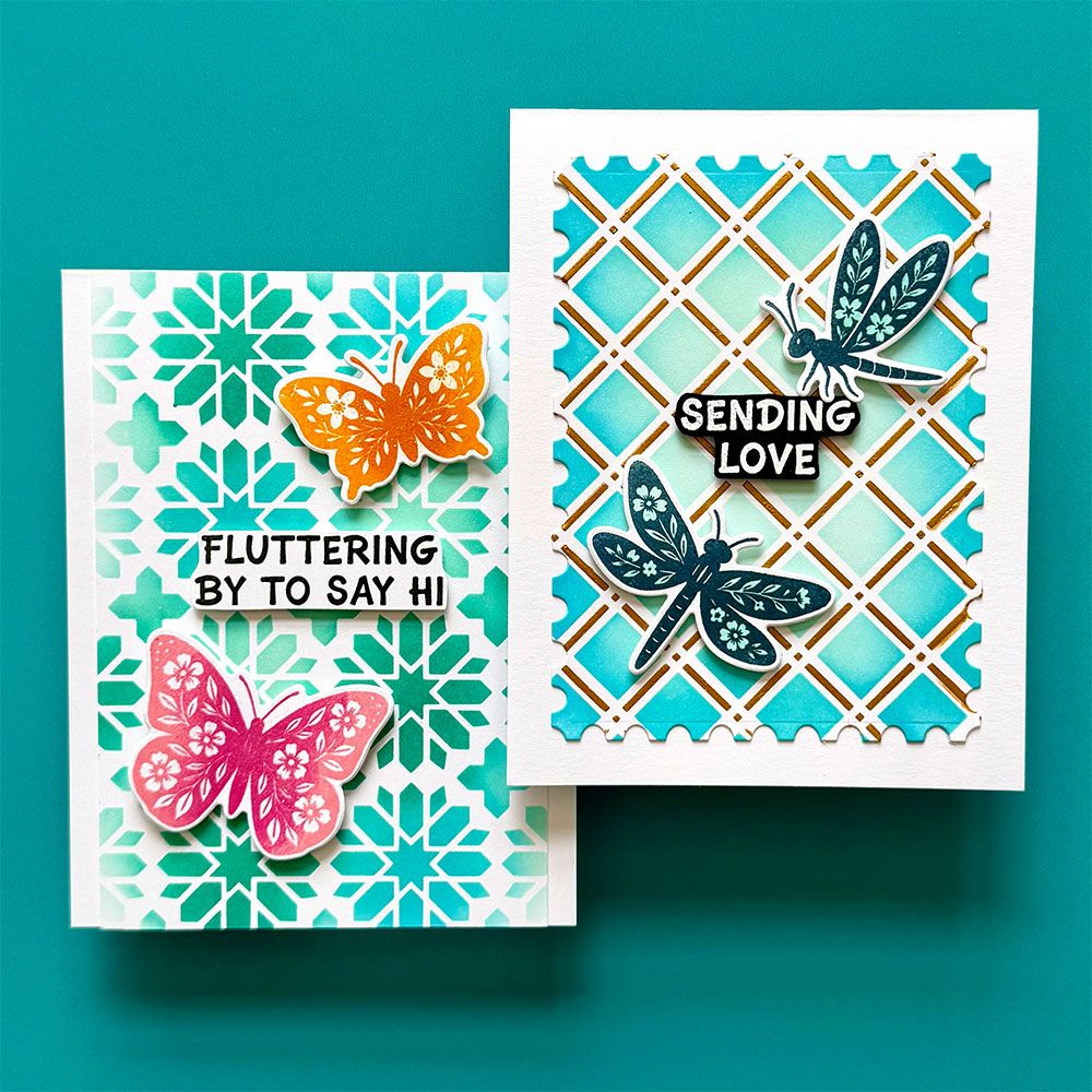 Simon Hurley - Clear Stamps - Blooming Butterflies