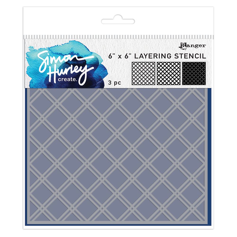 Simon Hurley Create - Layering Stencil 6"X6" - Trellis