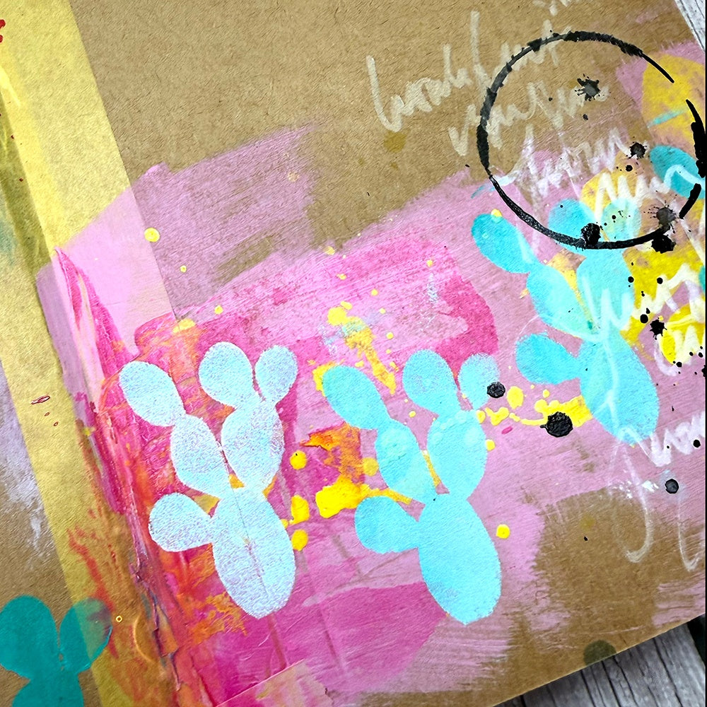 Dina Wakley Media - Stencils  - Cactus Maks