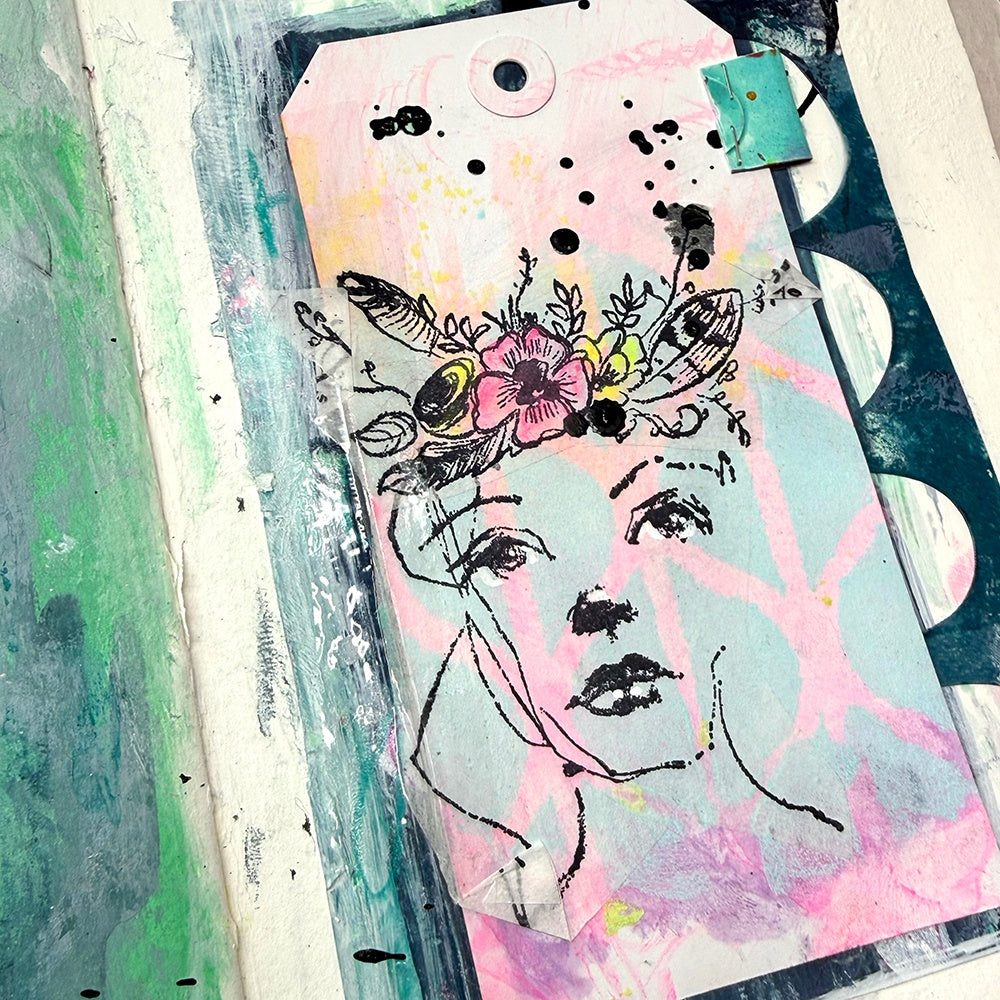 Dina Wakley Media - Stamps - Flower Crowns