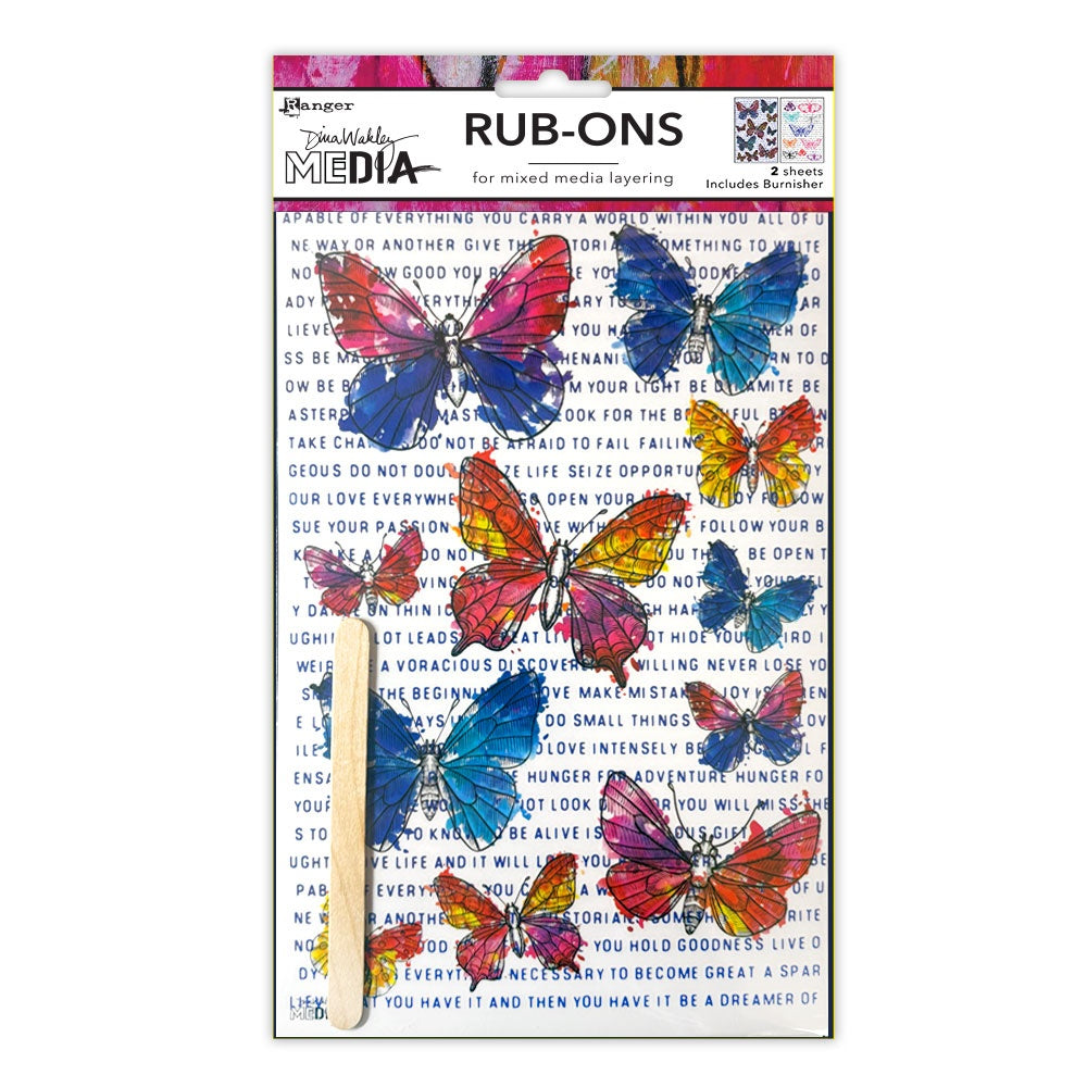 Dina Wakley Media - Rub ons  - Flutters