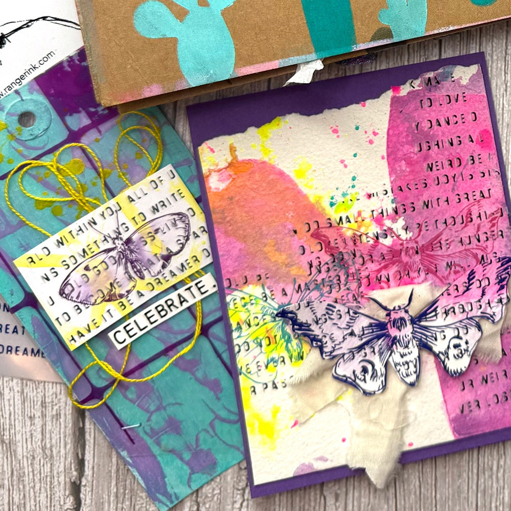 Dina Wakley Media - Rub ons  - Flutters