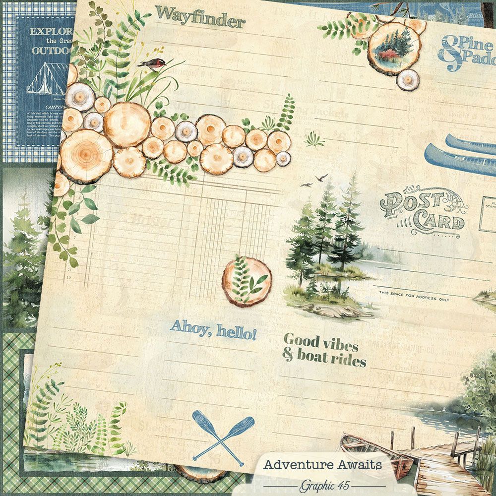 Graphic 45 - Adventure Awaits - Journaling - 12 x 12"