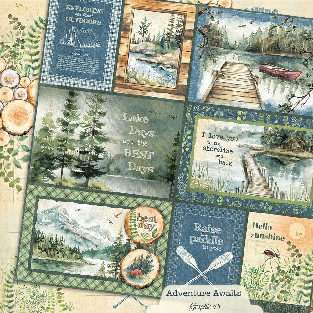 Graphic 45 - Adventure Awaits - Journaling - 12 x 12"