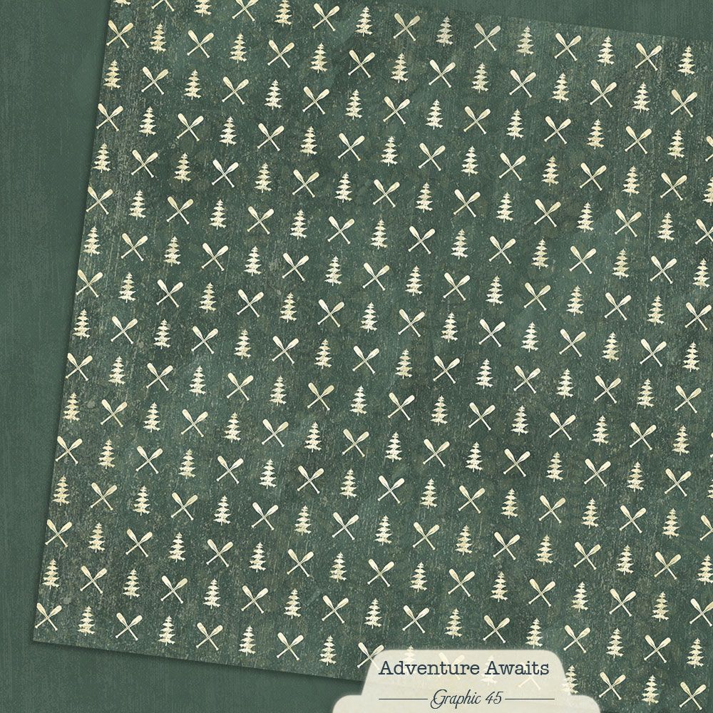 Graphic 45 - Adventure Awaits - Evergreen - 12 x 12"