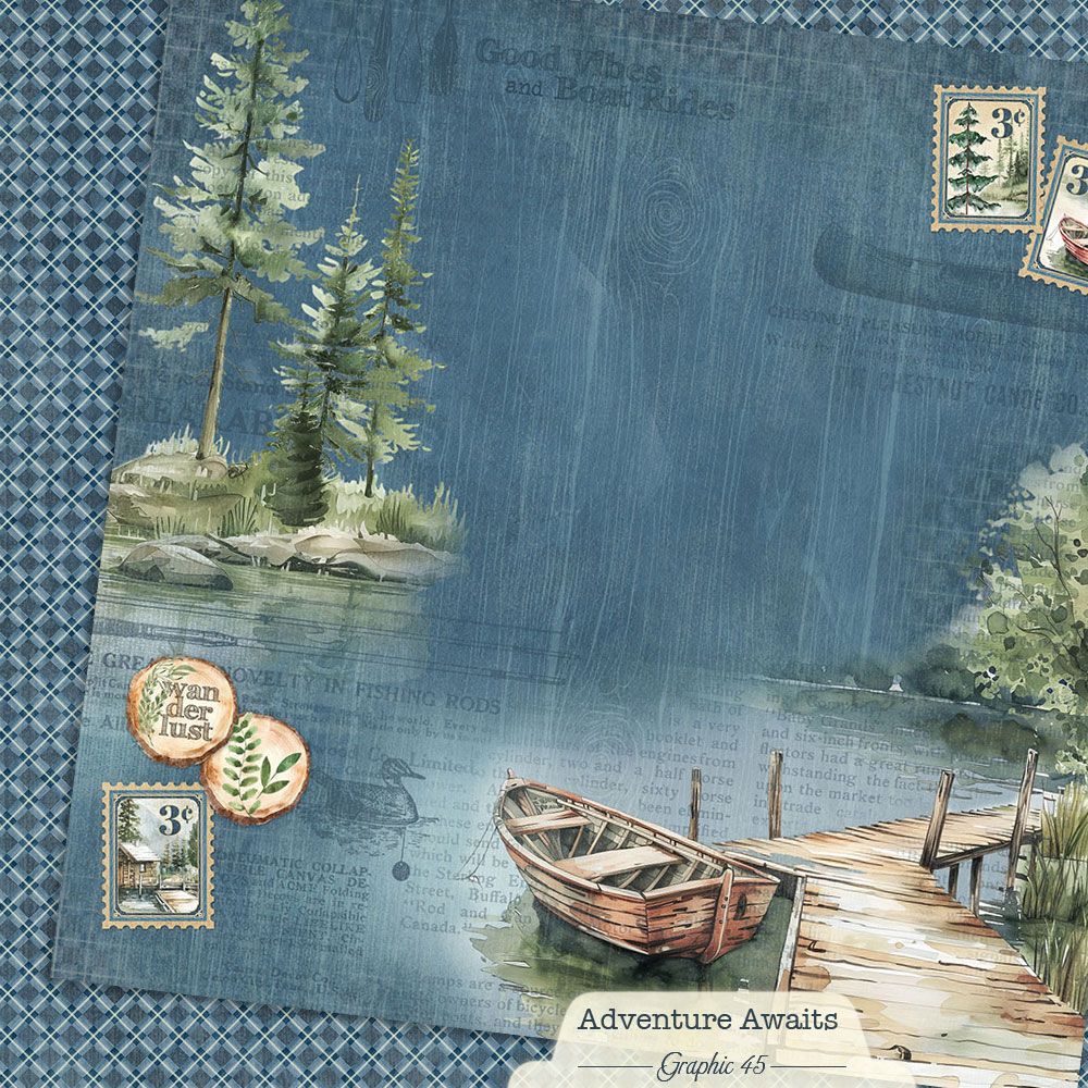 Graphic 45 - Adventure Awaits - Boat Dock - 12 x 12"