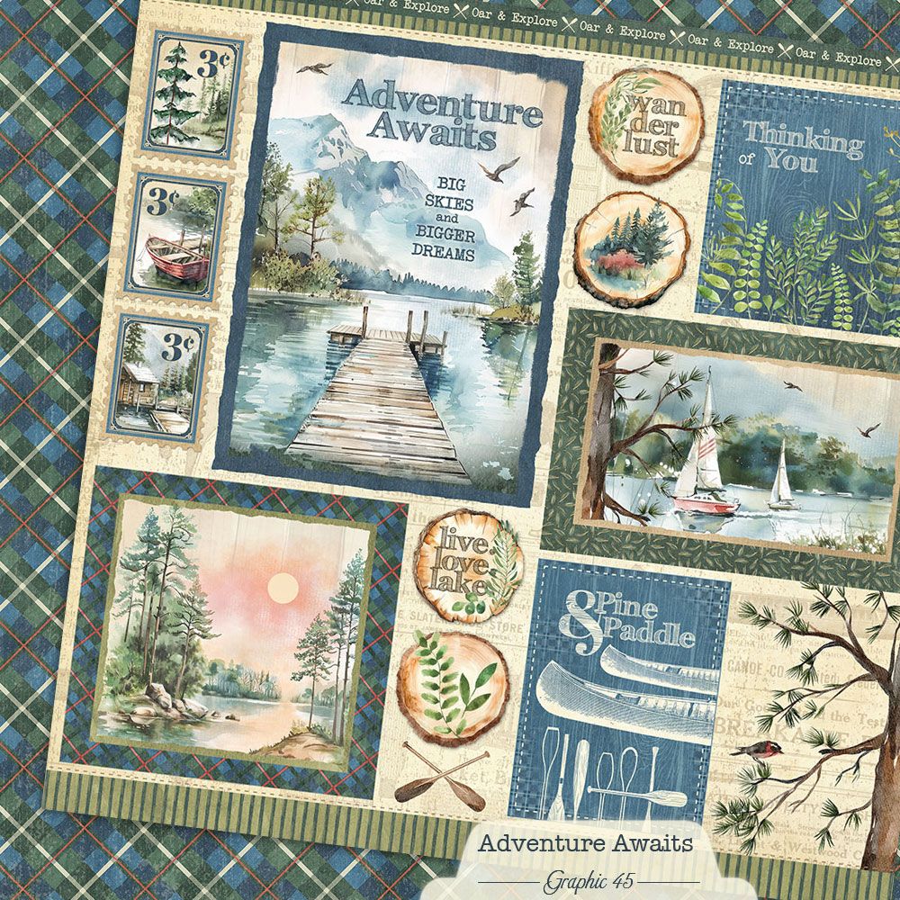 Graphic 45 - Adventure Awaits - Adventure Awaits - 12 x 12"