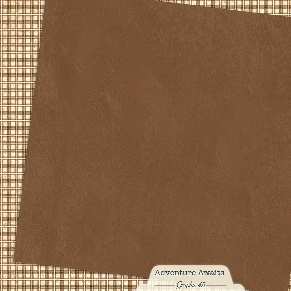 Graphic 45 - Adventure Awaits - Woodland Brown - 12 x 12"