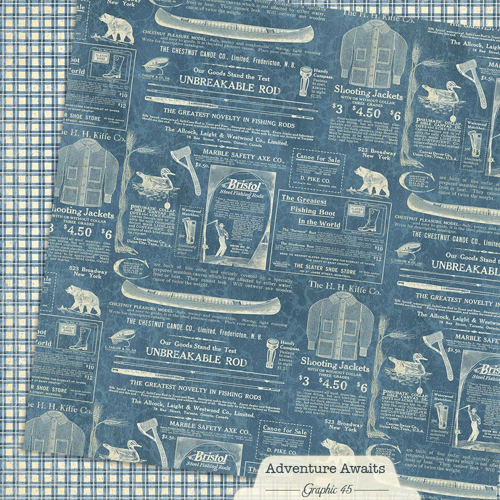Graphic 45 - Adventure Awaits - Outdoor Catalogue - 12 x 12"