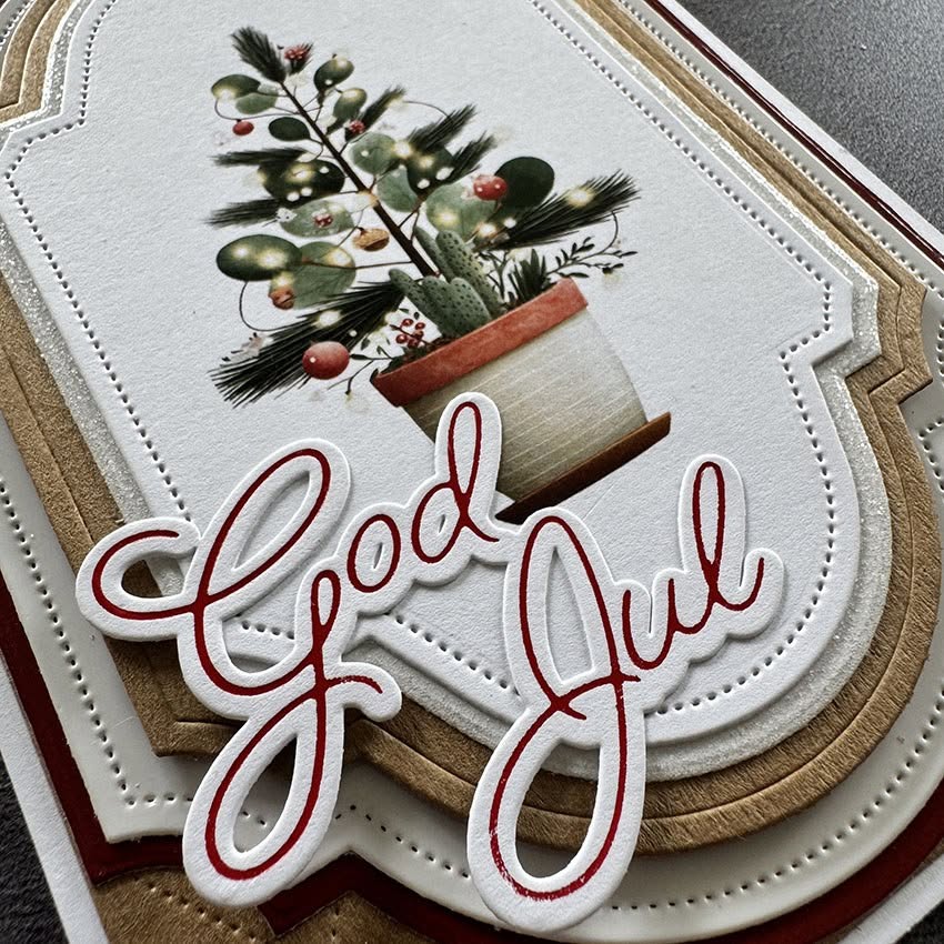 Simple and Basic - Clear Stamp & Dies - God Jul