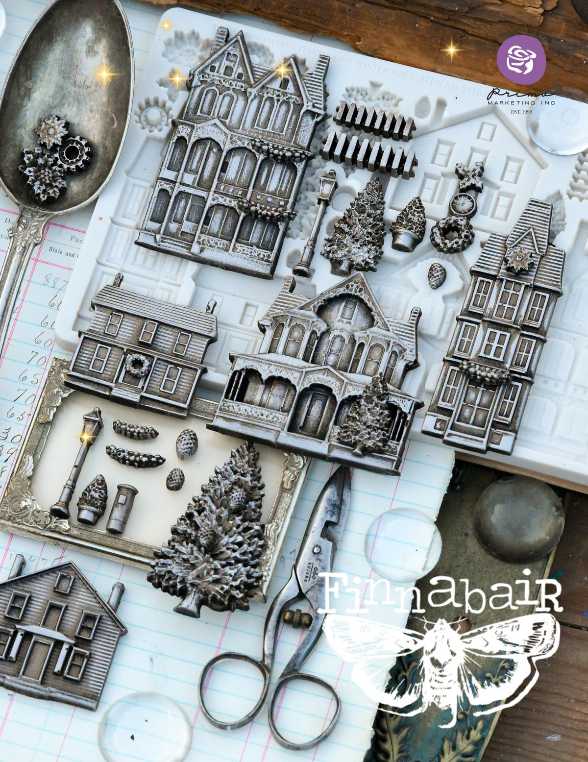 Prima - Finnabair Decor Mould - Winter Town