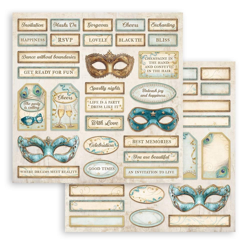 Stamperia  - Masquerade - Paper Pad    12 x 12" (10ark)