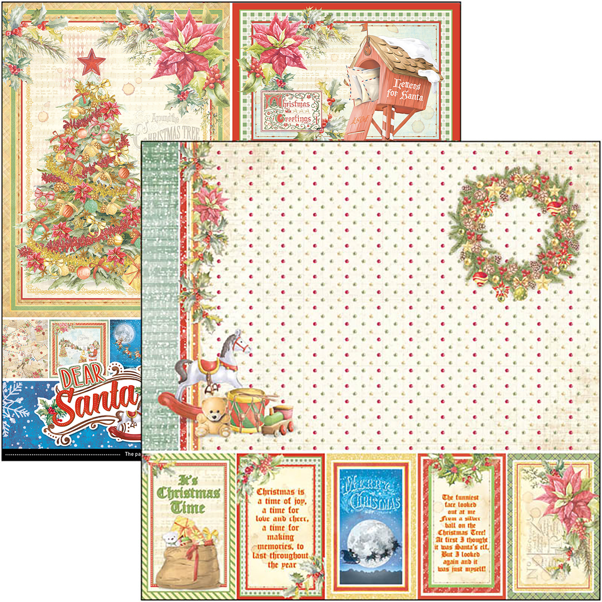 Ciao Bella - Dear Santa - Paper Pad  - 8 x 8"