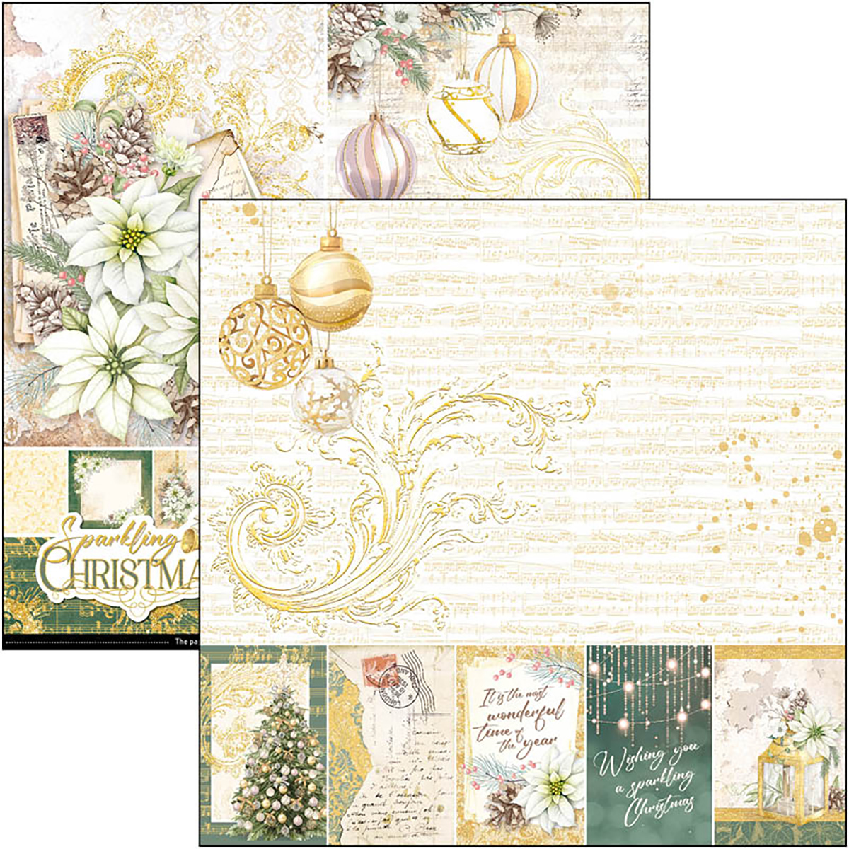Ciao Bella - Sparkling Christmas - Paper Pad  - 8 x 8"
