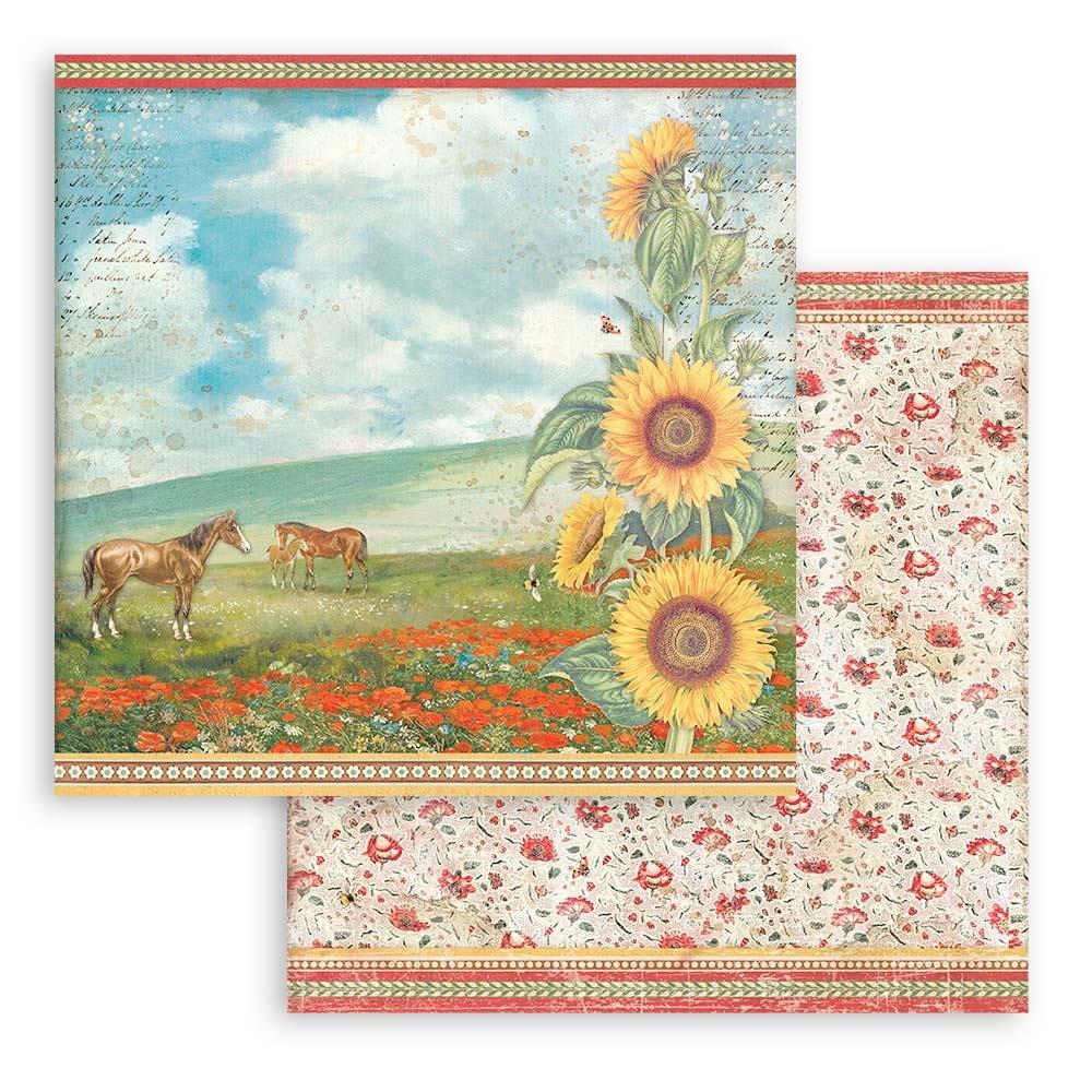 Stamperia  - Sunflower Art  - Paper Pad    12 x 12"