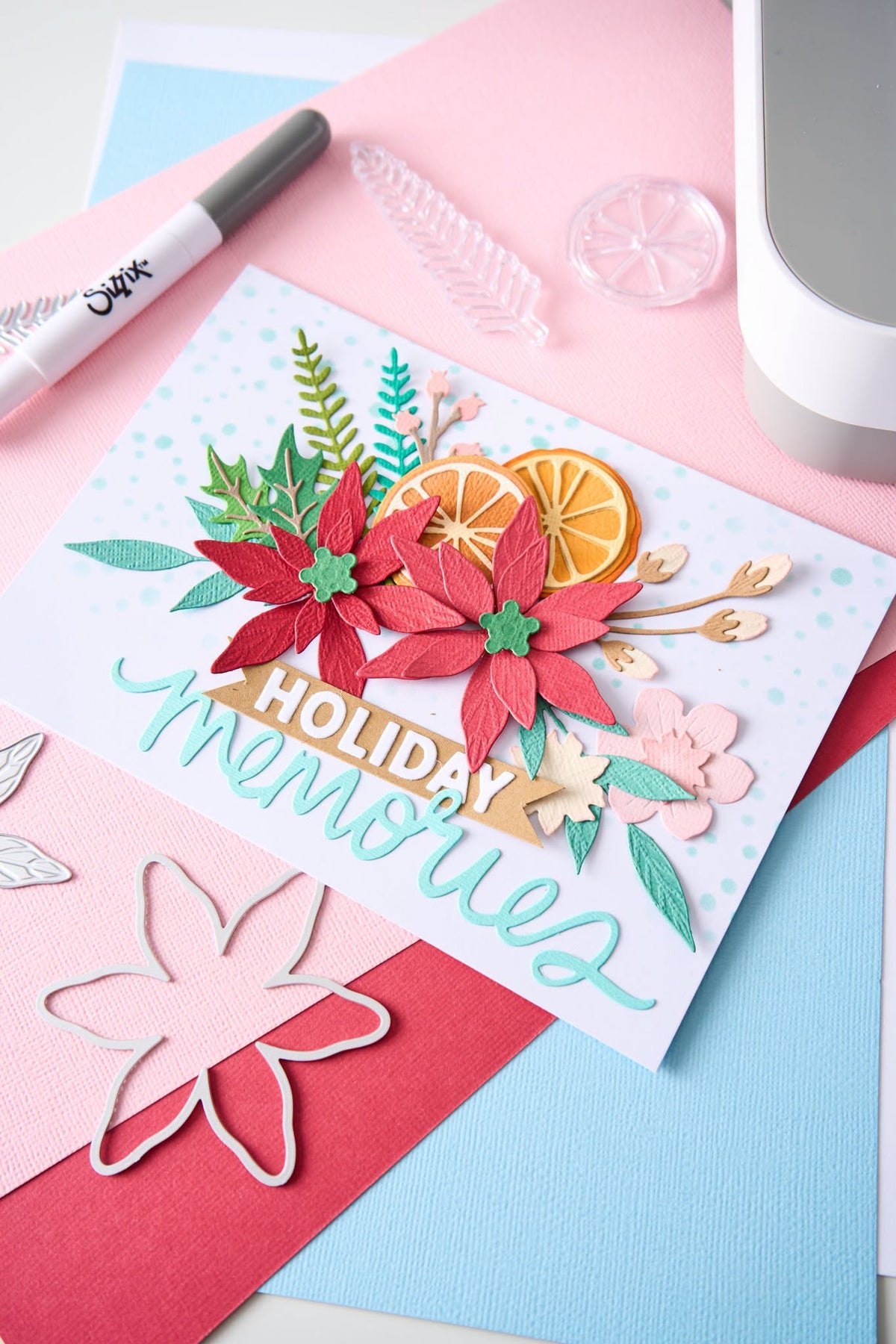 Sizzix - Vicky Boutin - Framelits dies & Clear stamps - Winter Florals
