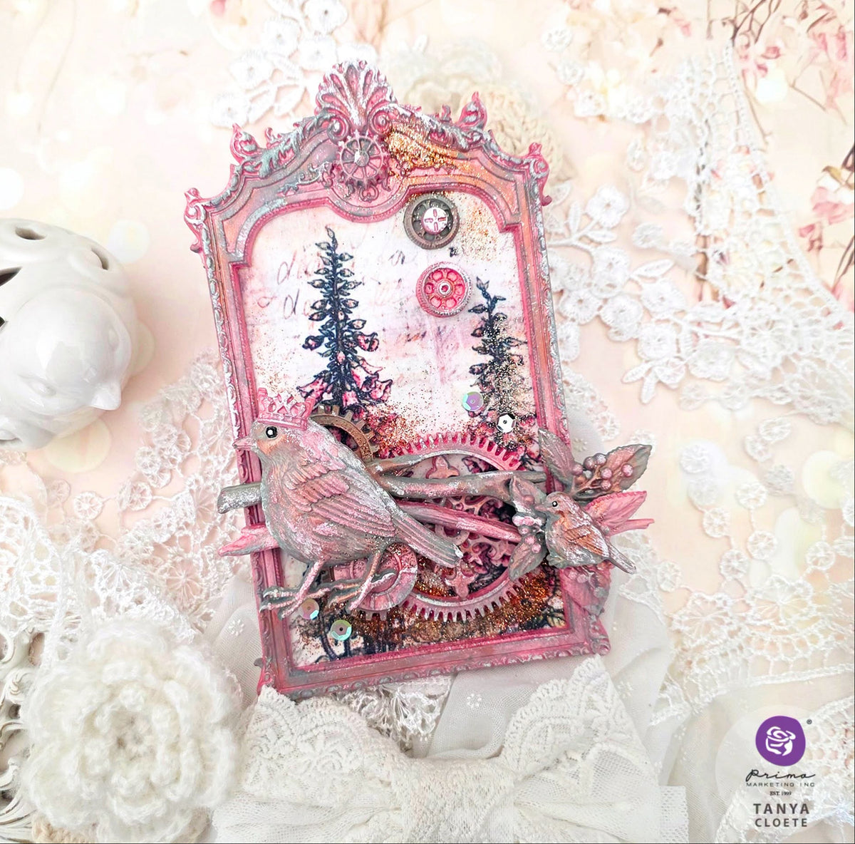 Prima - Finnabair Decor Mould - Mechanical Robins