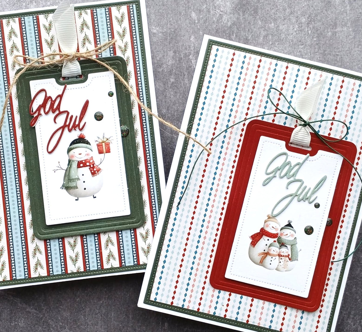 Simple and Basic - Dies & clearstamp - Gift tag with elegant edges (Tilbake på lager uke 44)