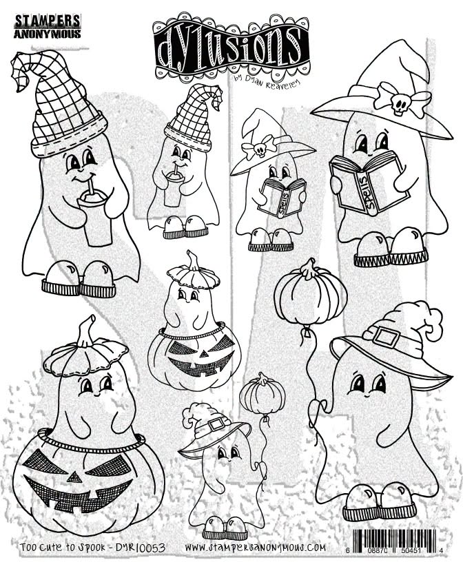 Dylusions - Cling Stamps - Too Cute to Spook