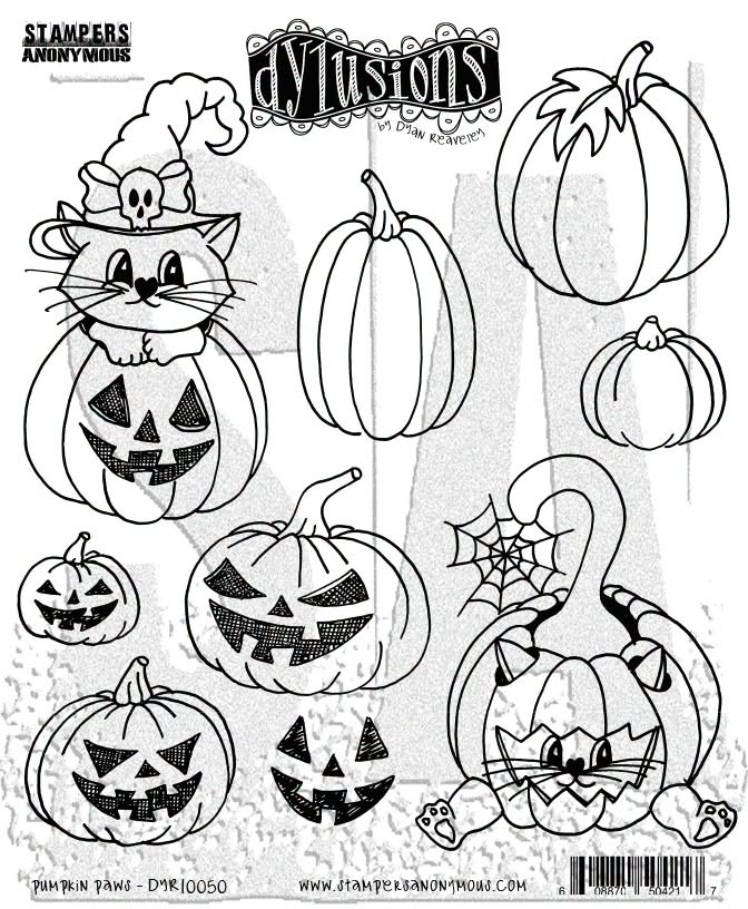 Dylusions - Cling Stamps - Pumpkin Paws