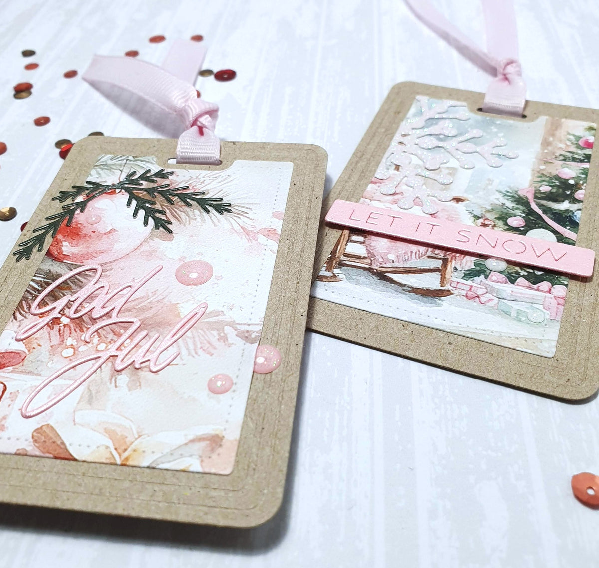 Simple and Basic - Dies & clearstamp - Gift tag with elegant edges
