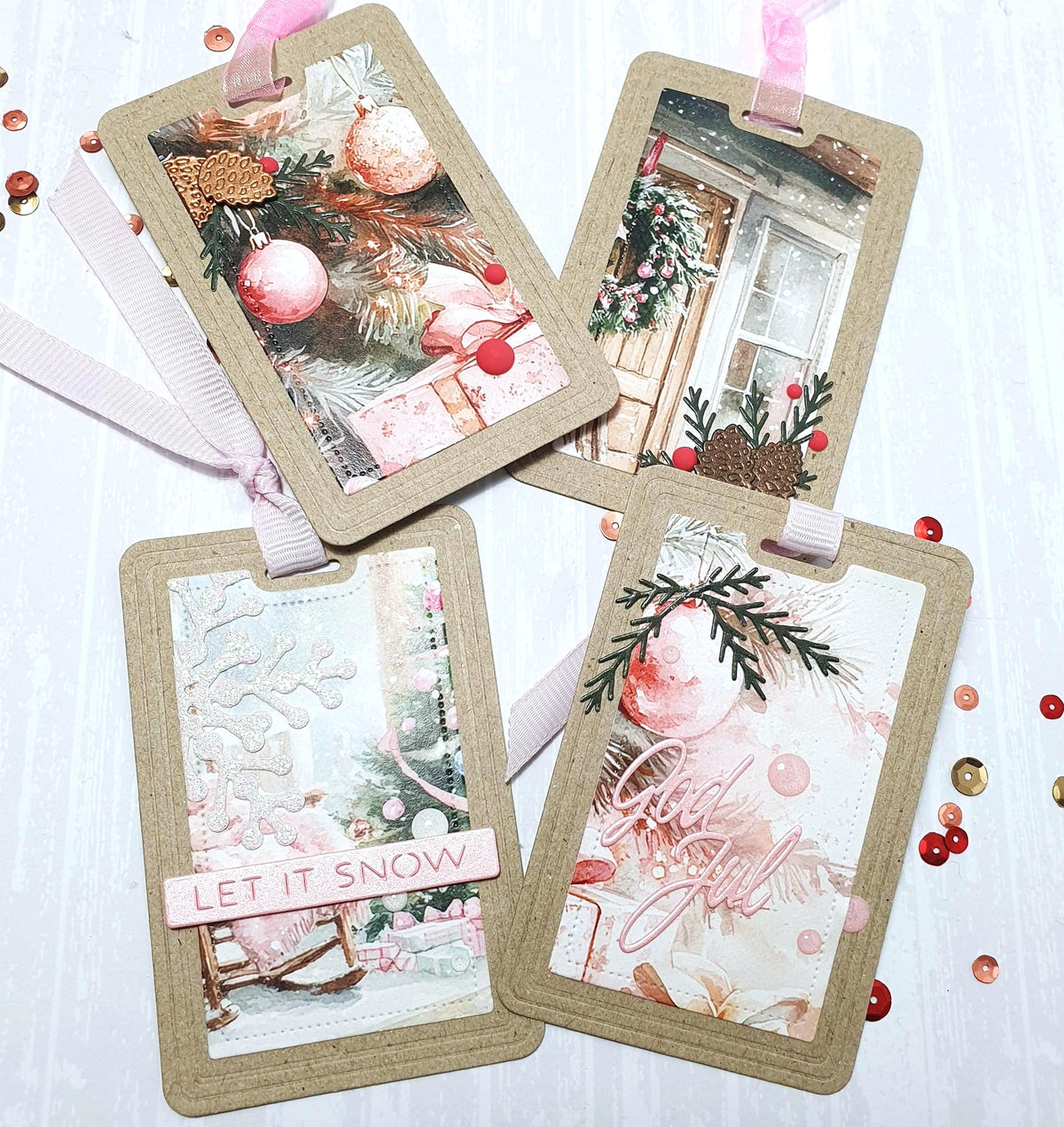 Simple and Basic - Dies & clearstamp - Gift tag with elegant edges (Tilbake på lager uke 44)