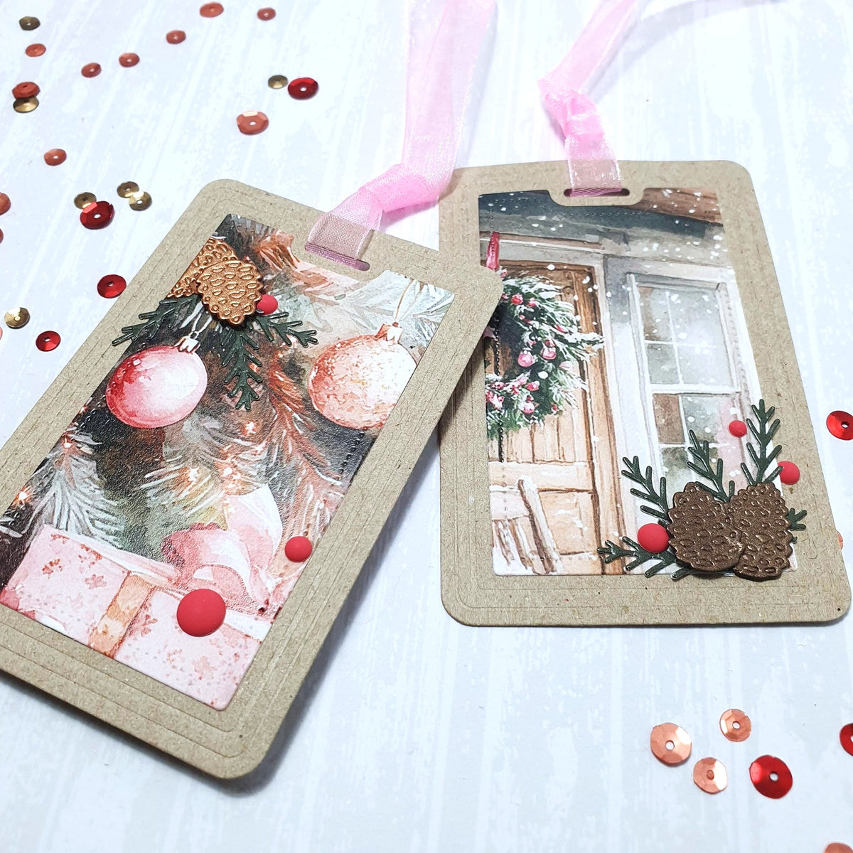 Simple and Basic - Dies & clearstamp - Gift tag with elegant edges (Tilbake på lager uke 44)