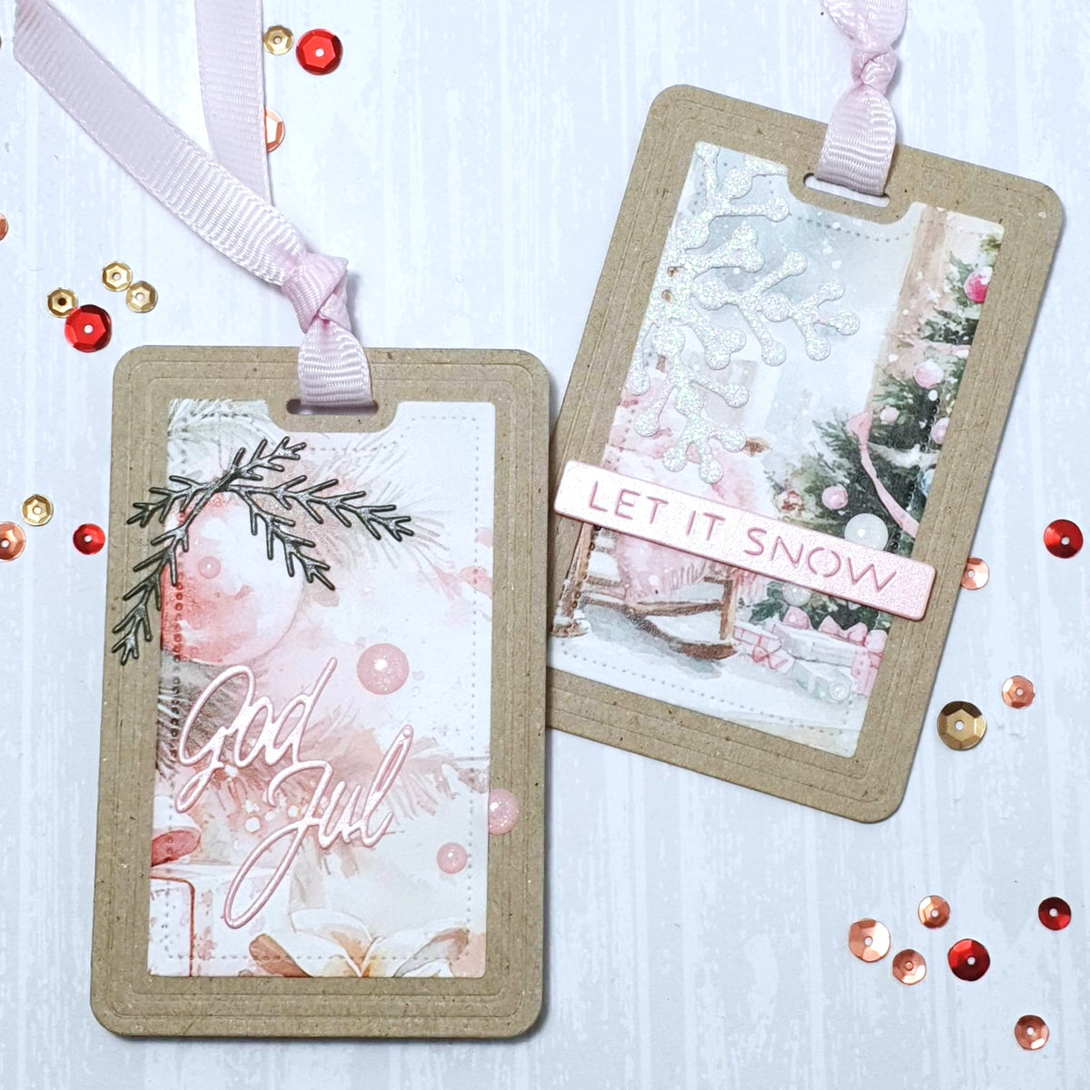 Simple and Basic - Dies & clearstamp - Gift tag with elegant edges (Tilbake på lager uke 44)
