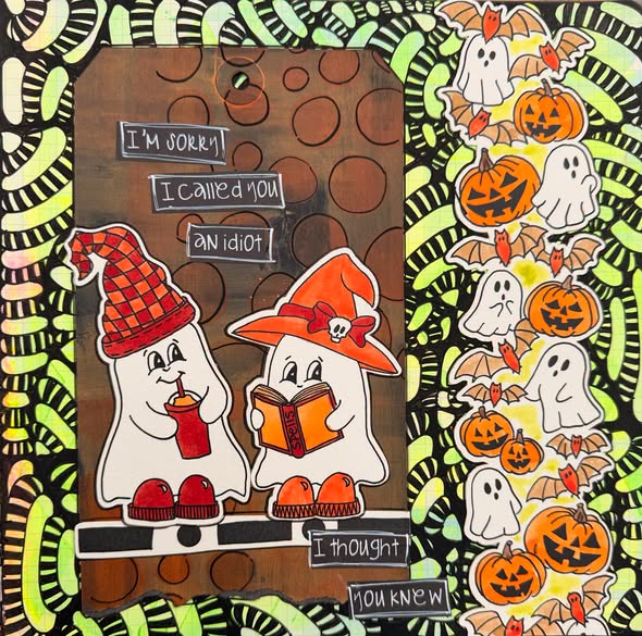 Dylusions - Cling Stamps - Too Cute to Spook