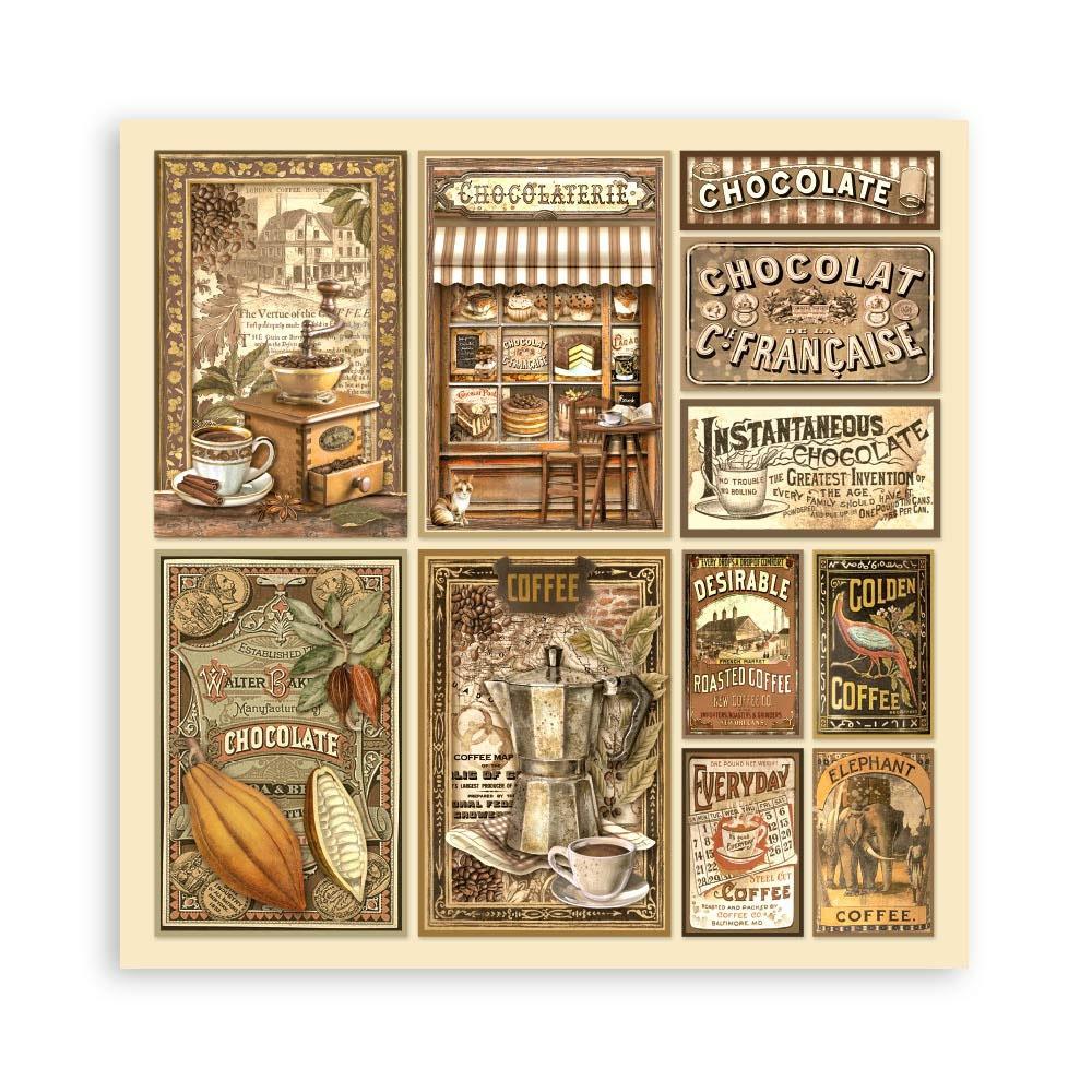 Stamperia  - Coffee and chocolate - Paper Pad  22 pk - 12 x 12"