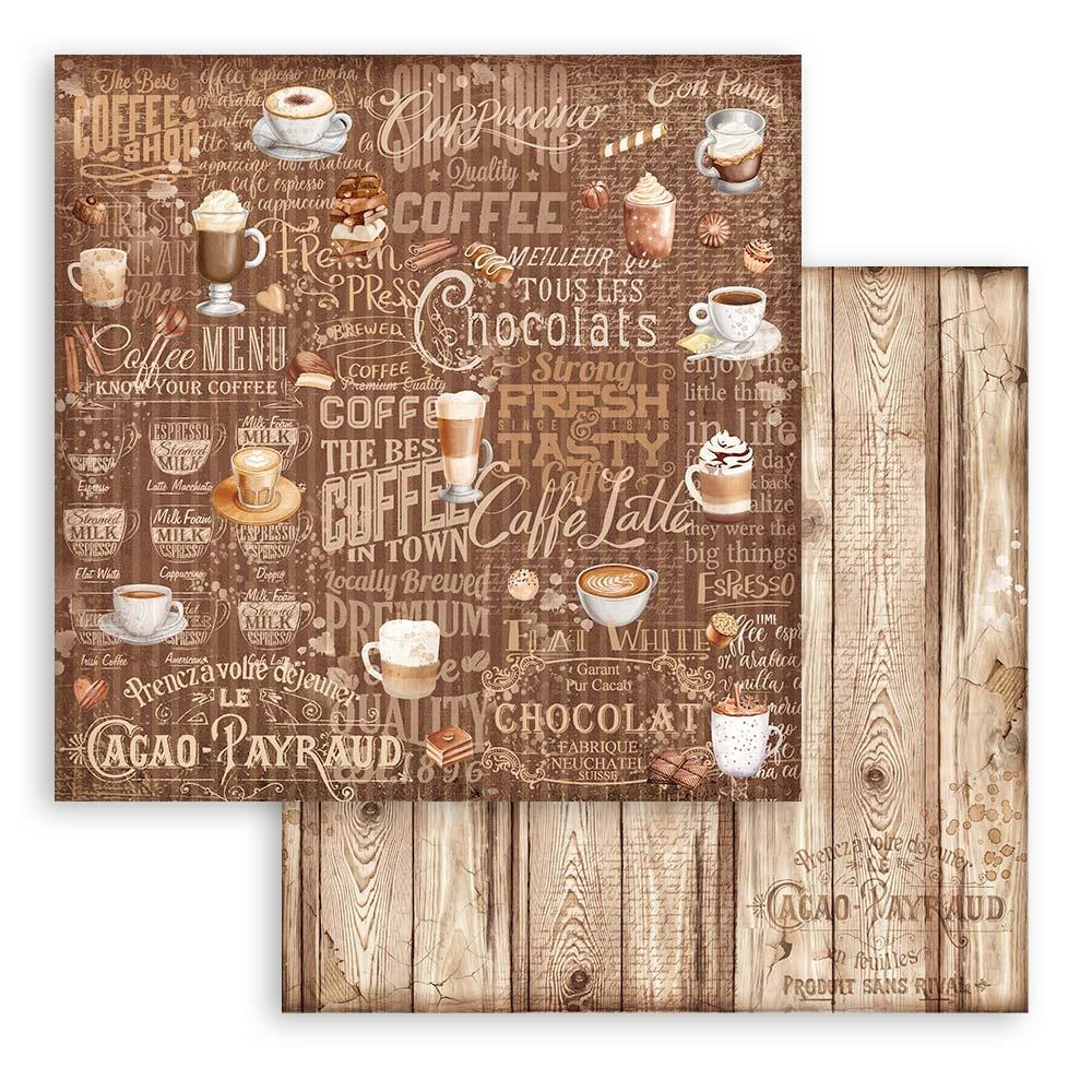 Stamperia  - Coffee and chocolate - Paper Pad    8 x 8" (10ark)
