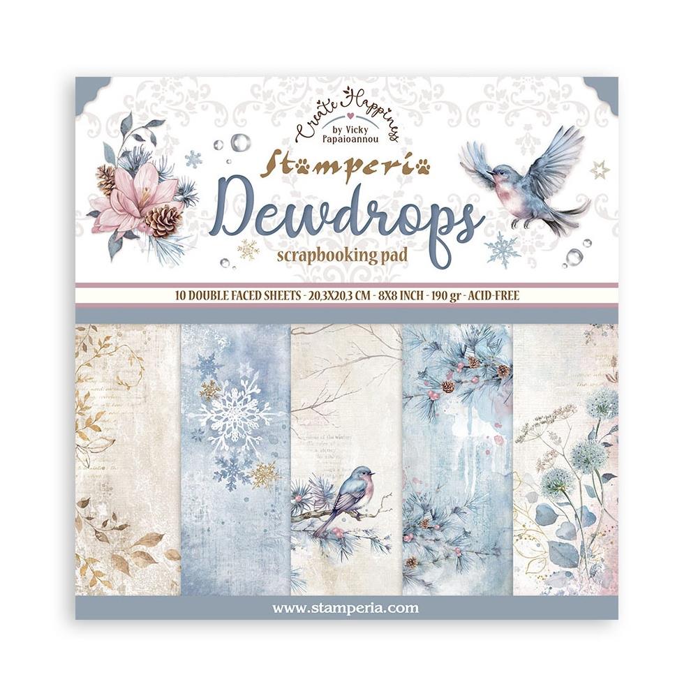 Stamperia  - Dewdrops - Paper Pad    8 x 8" (10ark)