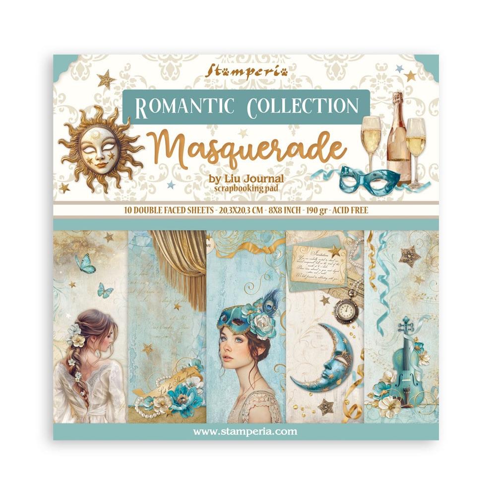 Stamperia  - Masquerade - Paper Pad    8 x 8" (10ark)