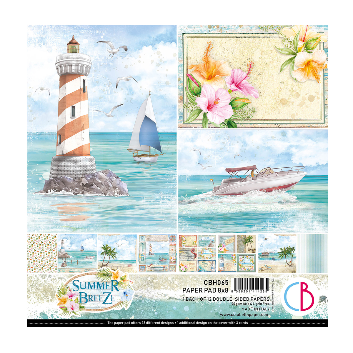 Ciao Bella - Summer Breeze - Paper Pad  - 8 x 8"