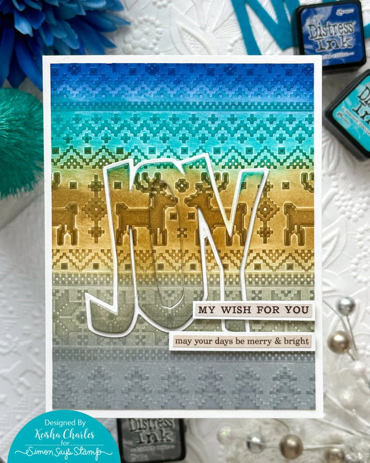 Sizzix -Tim Holtz  -  Embossing Folder - 3D - Holiday Knit