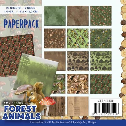 Amy Design - Forest Animals - Paper Pad  6 x 6"