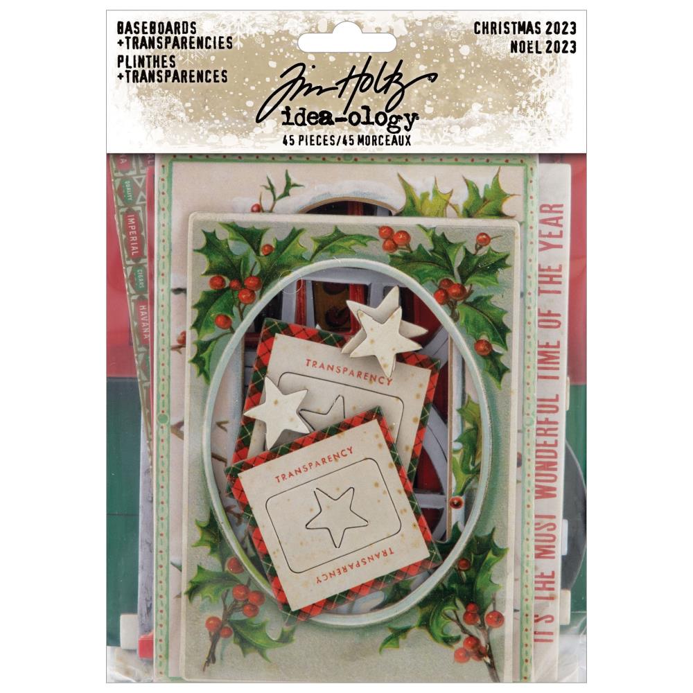 Tim Holtz - Idea-ology - Christmas 2023 - Chipboard Baseboards + Transparencies