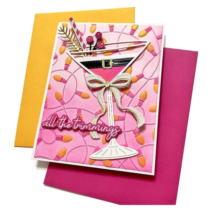 Spellbinders - Dies - Christmas Cocktails Etched Dies from the Happy Hour Collection