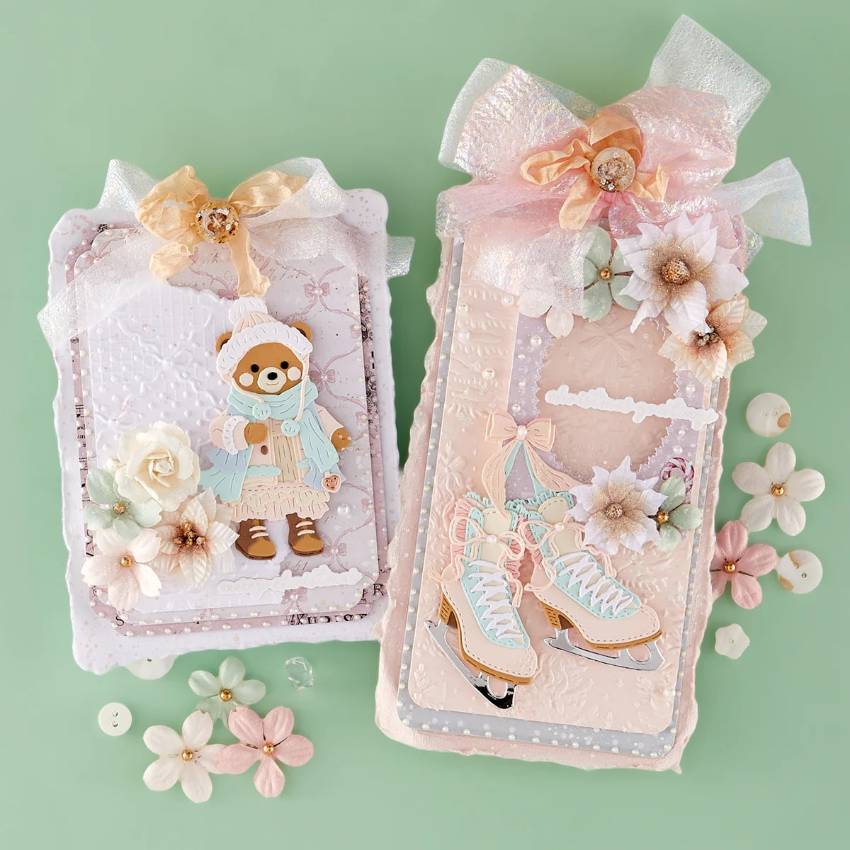 Spellbinders - Christmas Blush 3D Embossing Folder Sparkling Trees by Frank Garcia