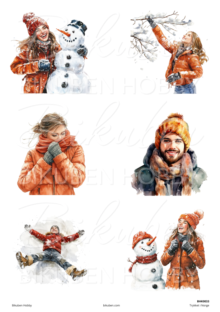 Bikuben Hobby  - Klippeark  A4 - Orange vinter