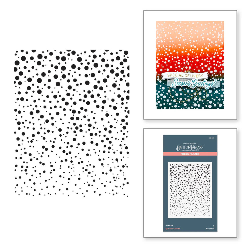 Spelbinders - BetterPress plate - Sprinkled Confetti