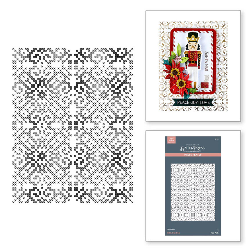 Spelbinders - BetterPress plate - Petite Criss Cross