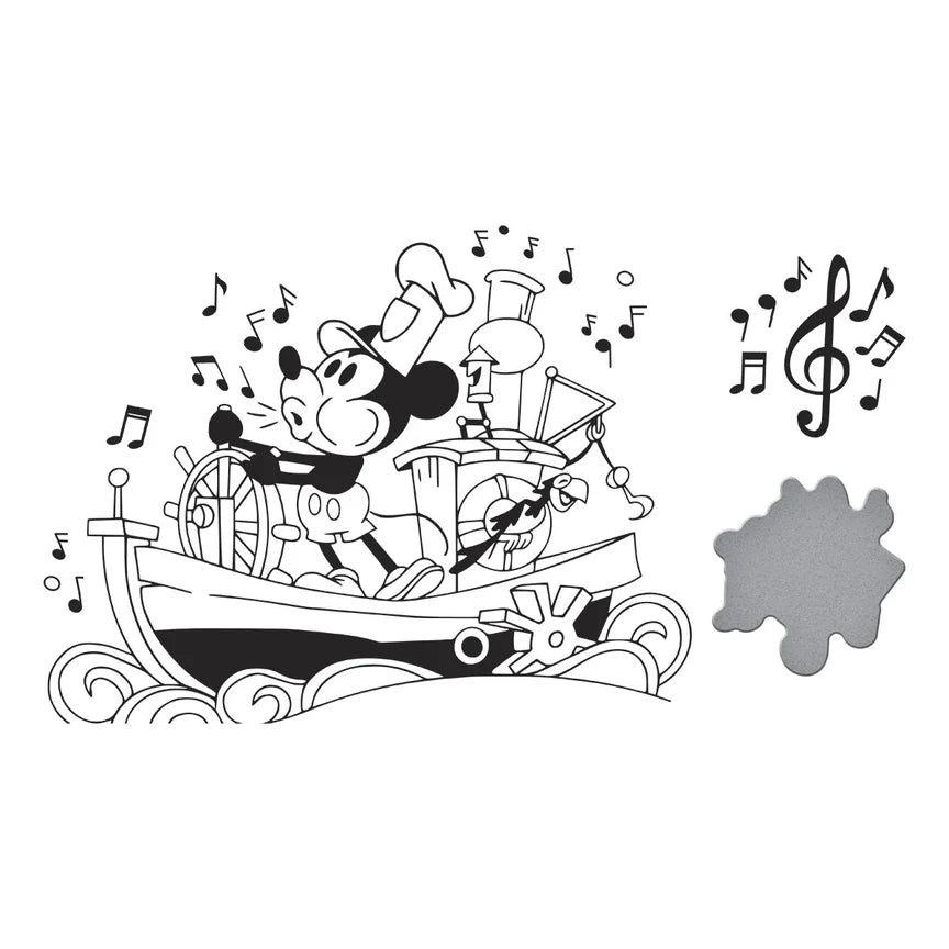Spelbinders - BetterPress plate & Die set - Steamboat Willie