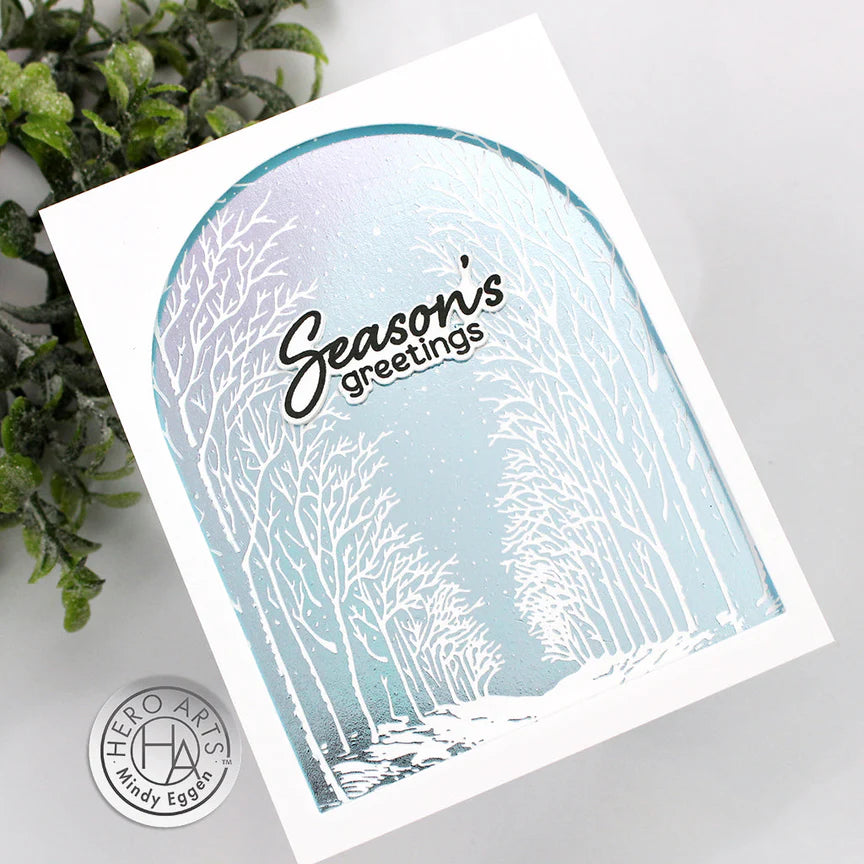 Hero Arts - Letterpress & Glimmer Hot Foil Plate -  Snowy Night