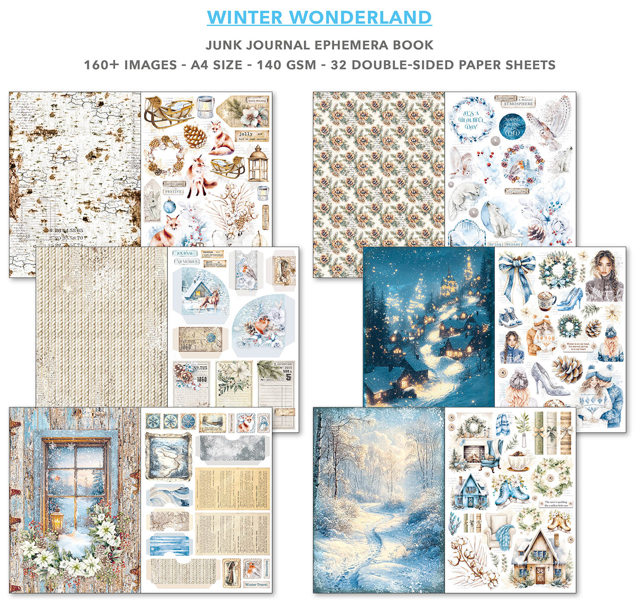 Ciao Bella - Junk Journal & Ephemera Book - Winter Wonderland