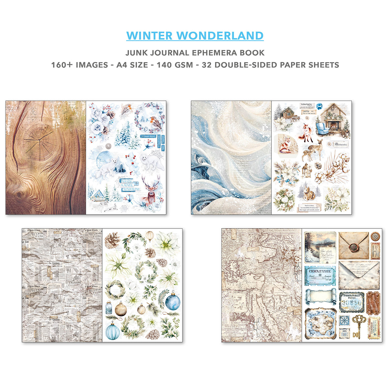 Ciao Bella - Junk Journal & Ephemera Book - Winter Wonderland