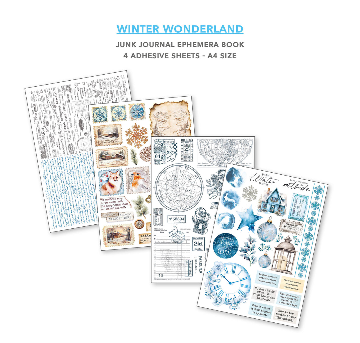 Ciao Bella - Junk Journal & Ephemera Book - Winter Wonderland